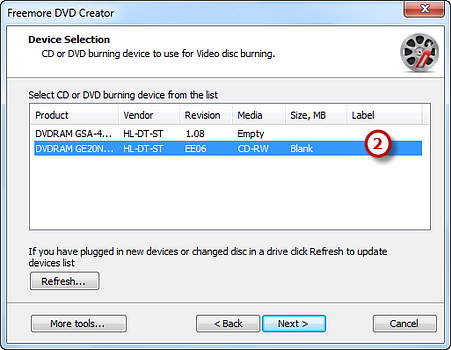 Select Usable Burning Device