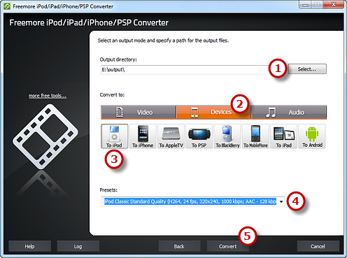 Preset Output Settings