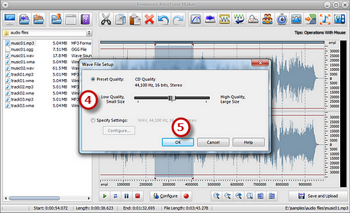 Output as Ringtone