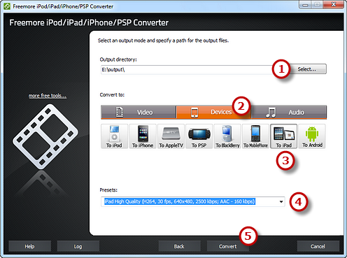 Preset Output Settings