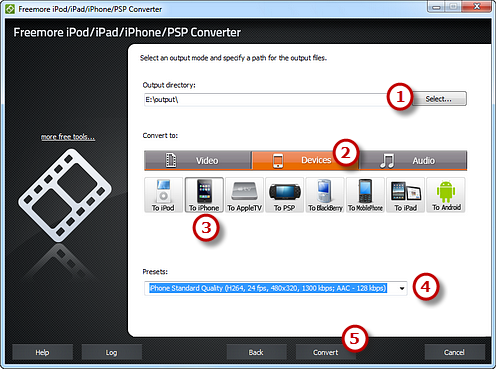 Preset Output Settings