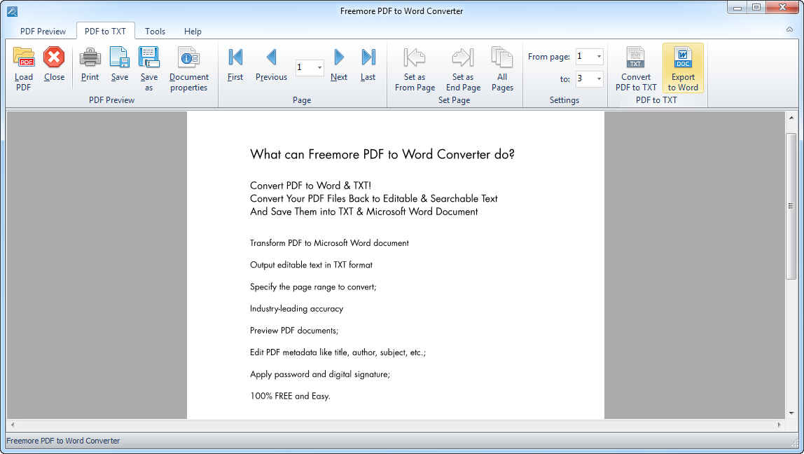 Freemore PDF to Word Converter 5.1.8 full
