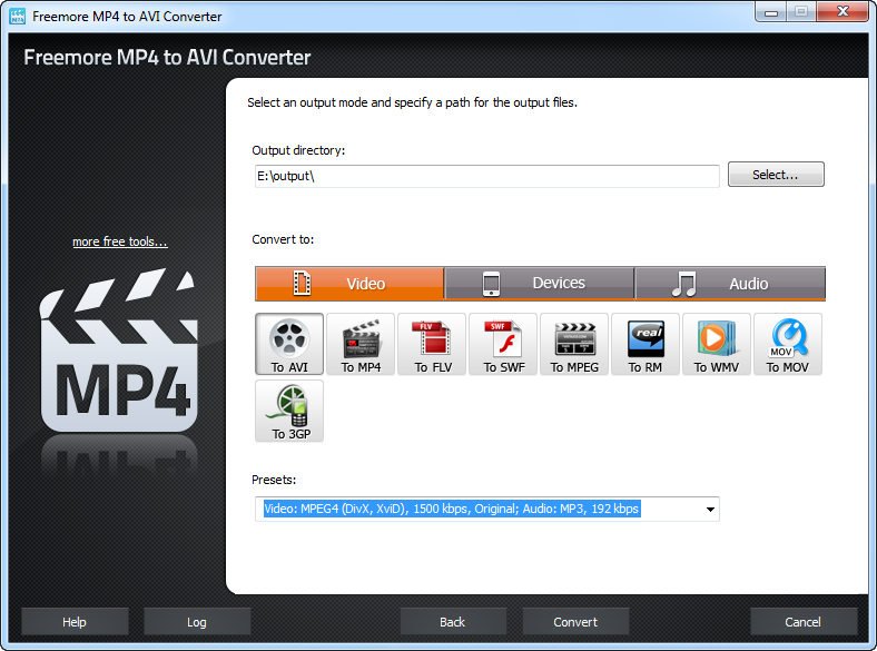 Freemore MP4 to AVI Converter