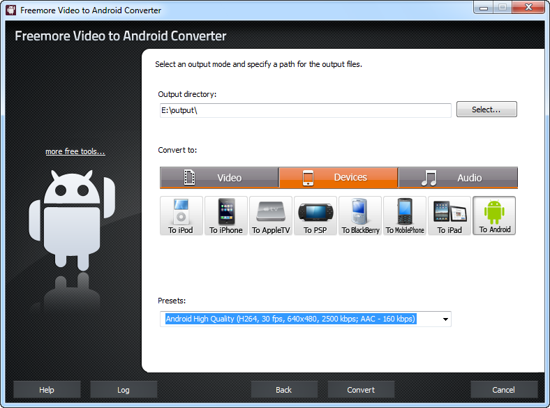 Freemore Video to Android Converter