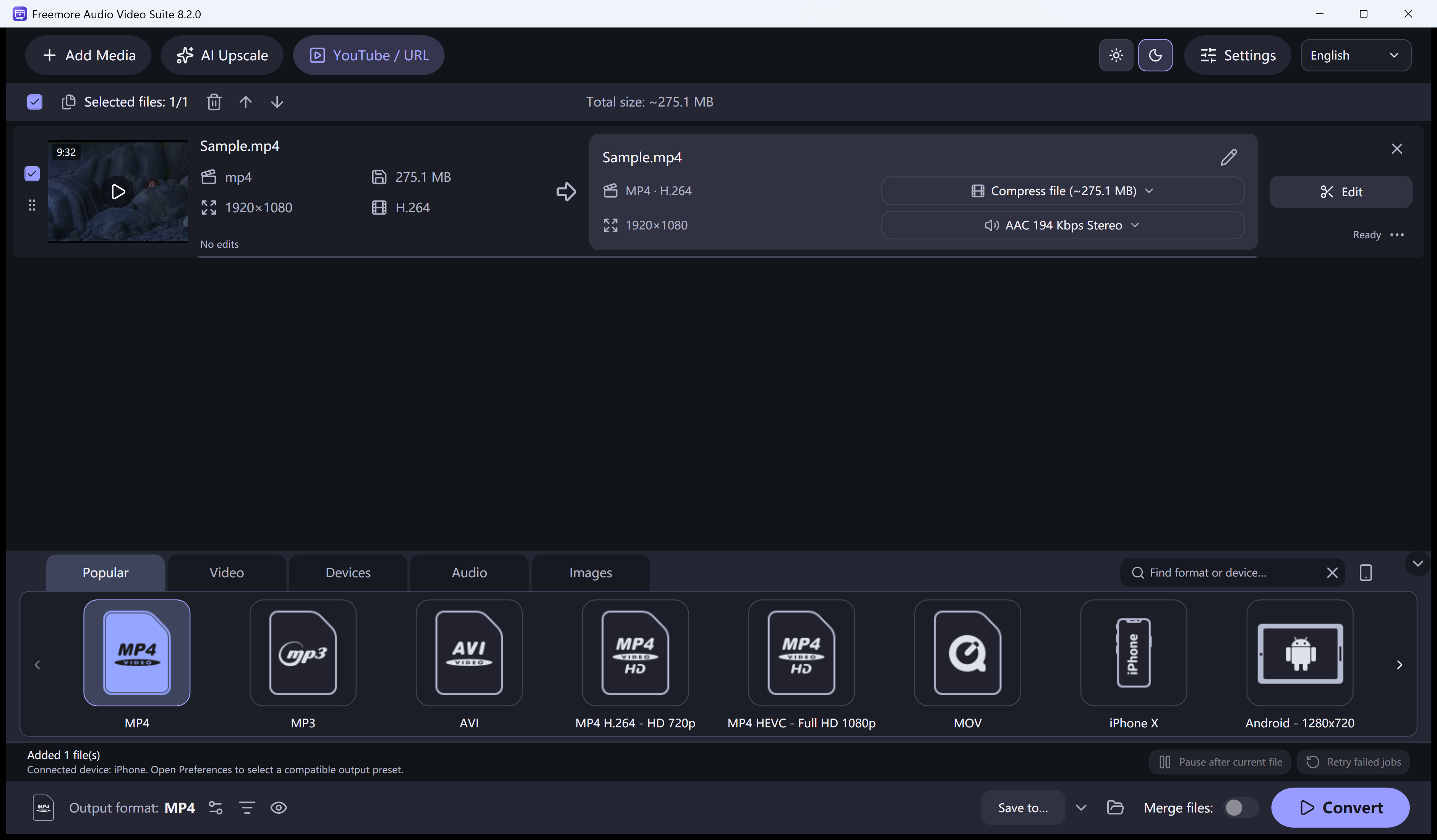 Freemore Audio Video Suite ready for this job